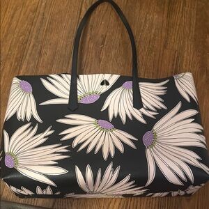 Kate Spade Black Floral Tote Bag